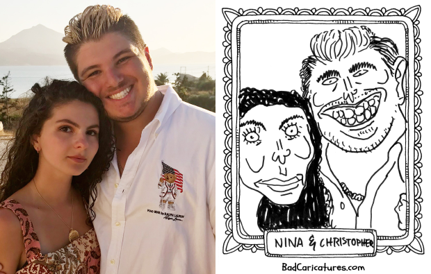 A Bad Caricature of Nina & Christopher