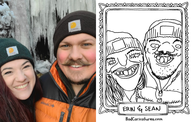 A Bad Caricature of Erin & Sean